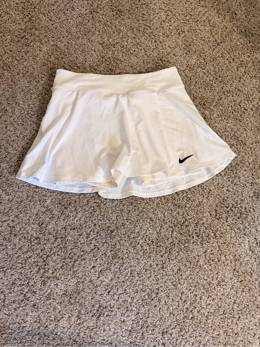 Nike White Women’s Athletic Skort with Black Swoosh